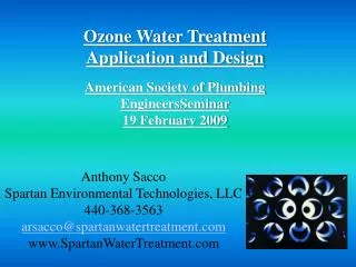 Ozone Water Treatment Application and Design American Society of Plumbing EngineersSeminar