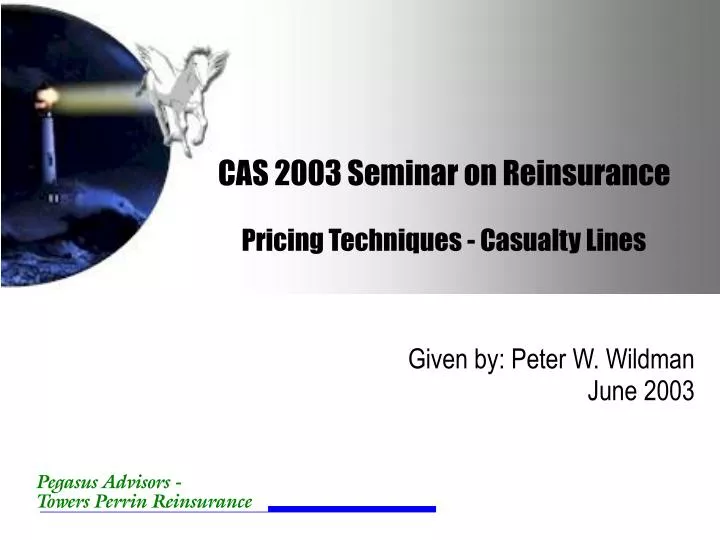cas 2003 seminar on reinsurance pricing techniques casualty lines