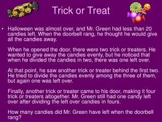 trick or treat