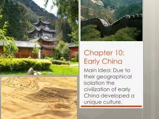 Chapter 10: Early China