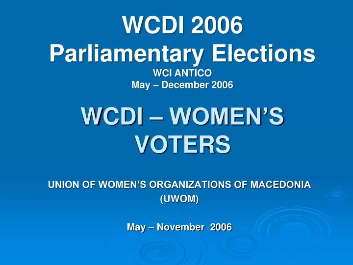 wcdi women s voters