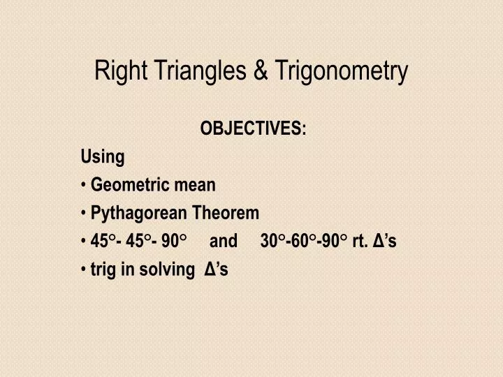 right triangles trigonometry