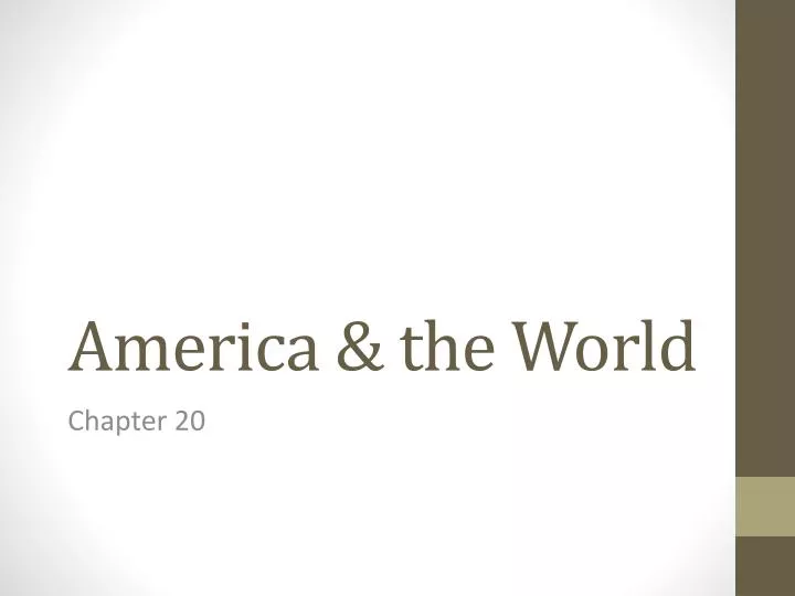 america the world