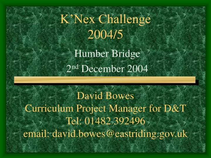 k nex challenge 2004 5