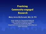 Practicing Community-engaged Research