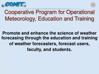 Cooperative Program for Operational Meteorology, Education and Training