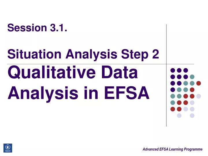 session 3 1 situation analysis step 2 qualitative data analysis in efsa