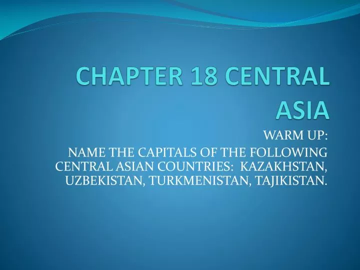 chapter 18 central asia