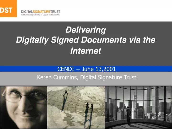 delivering digitally signed documents via the internet
