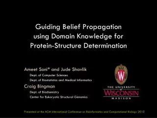 Guiding Belief Propagation using Domain Knowledge for Protein-Structure Determination