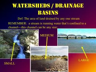 WATERSHEDS / DRAINAGE BASINS