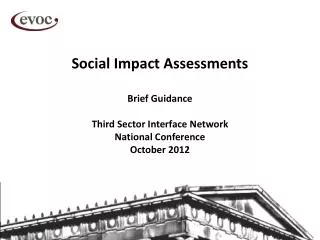 Social Impact Assessments Brief Guidance Third Sector Interface Network National Conference