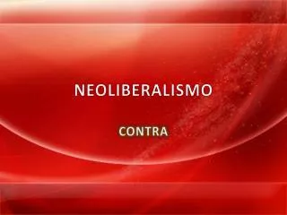 neoliberalismo