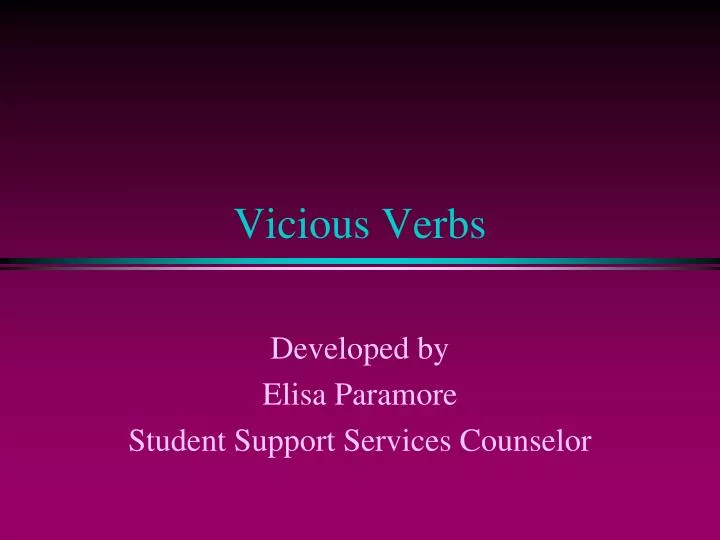 PPT - Vicious Verbs PowerPoint Presentation, free download - ID