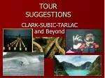 TOUR SUGGESTIONS - slide 1