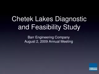 Chetek Lakes Diagnostic and Feasibility Study