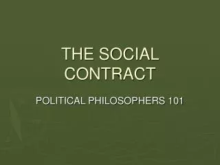 the social contract