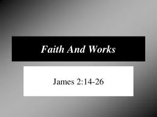 Faith And Works