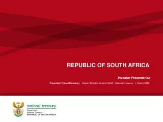 REPUBLIC OF SOUTH AFRICA