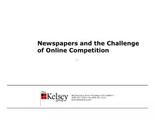 Newspapers and the Challenge of Online Competition