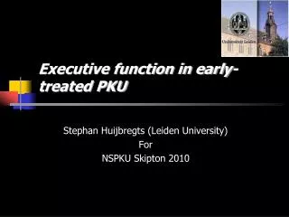 Executive function in early-treated PKU