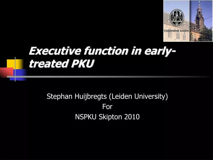 executive function in early treated pku