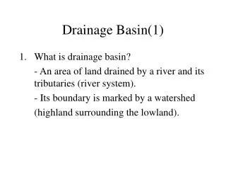 Drainage Basin(1)