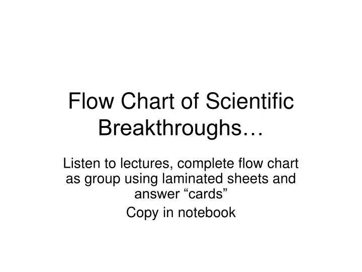 flow chart of scientific breakthroughs