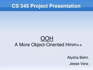 CS 345 Project Presentation