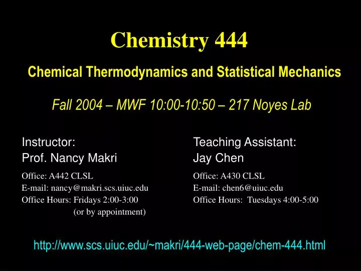 chemistry 444