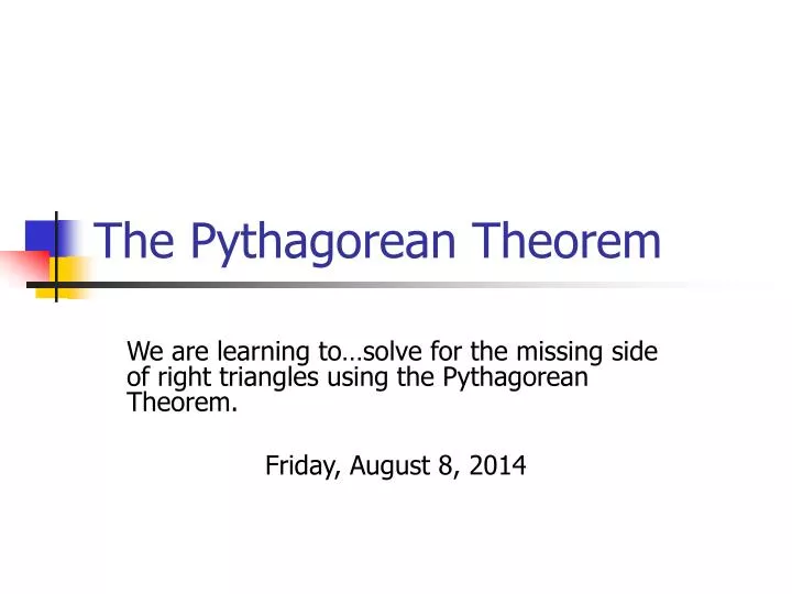 the pythagorean theorem