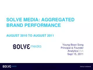 Solve Media: Aggregated Brand Performance August 2010 to August 2011