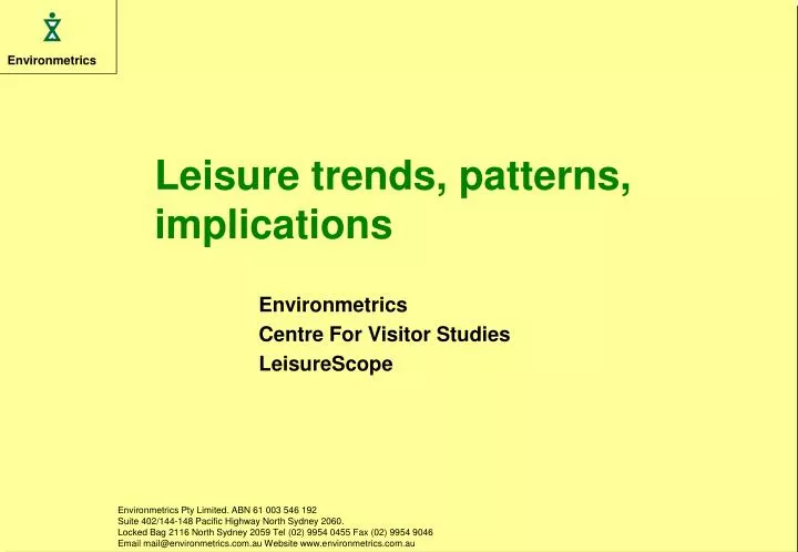 leisure trends patterns implications