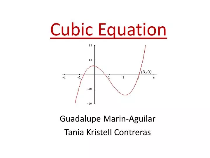 cubic equation
