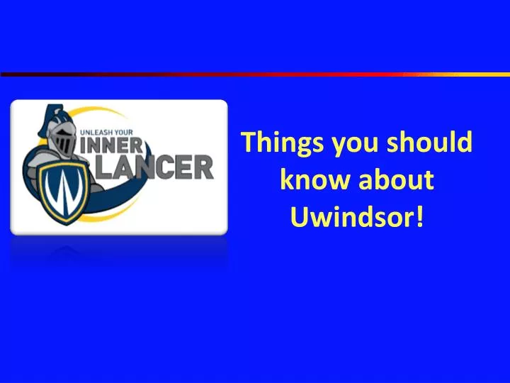 things you should know about uwindsor
