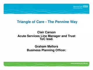 Triangle of Care - The Pennine Way