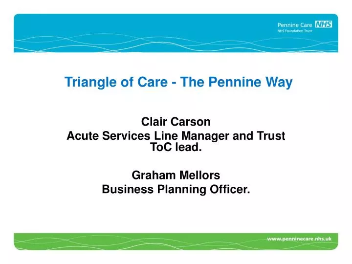 triangle of care the pennine way