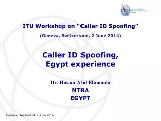 Caller ID Spoofing, Egypt experience