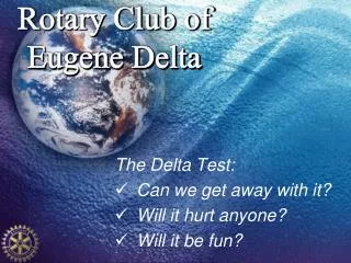 Rotary Club of Eugene Delta