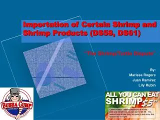 Importation of Certain Shrimp and Shrimp Products (DS58, DS61)