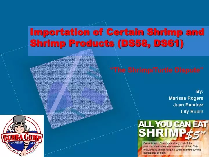 importation of certain shrimp and shrimp products ds58 ds61