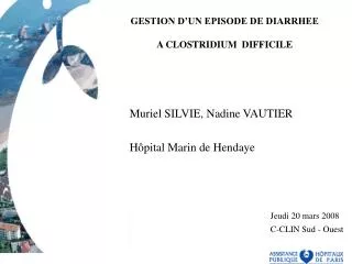 gestion d un episode de diarrhee a clostridium difficile