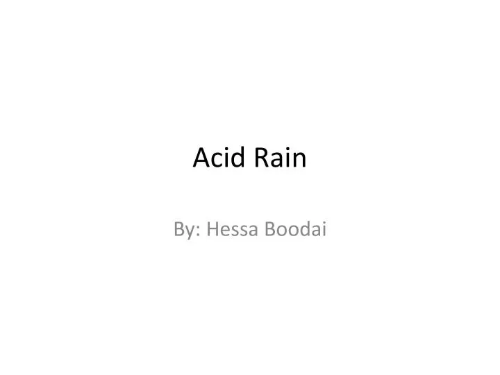 acid rain