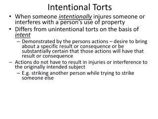 intentional torts