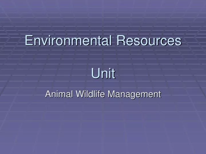 environmental resources unit