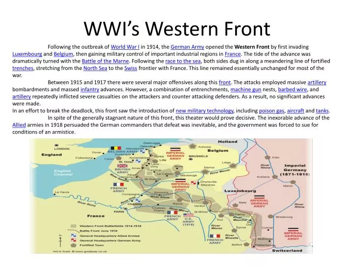 wwi s western front