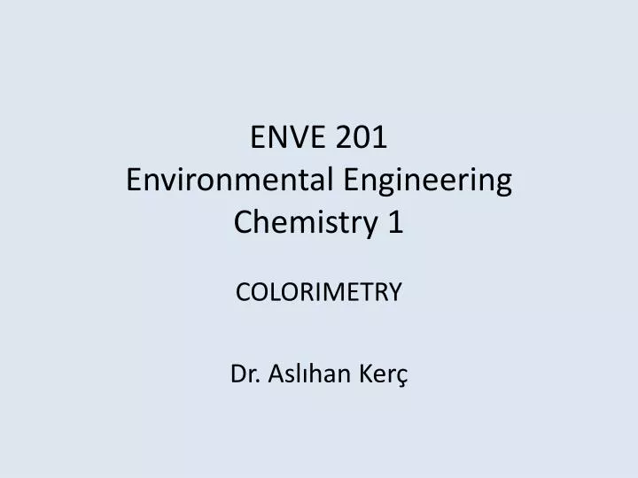 enve 201 environmental engineering chemistry 1