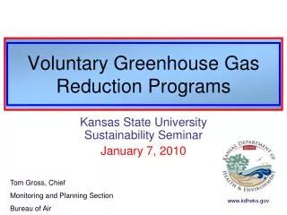 Voluntary Greenhouse Gas Reduction Programs