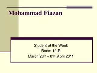 mohammad fiazan
