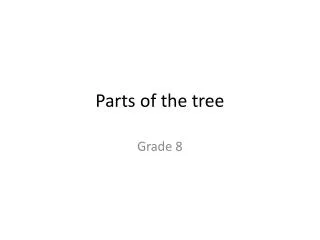 Parts of the tree